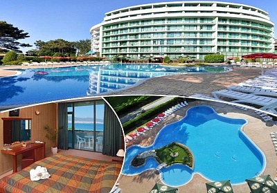На първа линия в Слънчев бряг. Нощувка на човек на база All Inclusive + 2 басейна в хотел Колизеум****. Дете до 12г. БЕЗПЛАТНО!