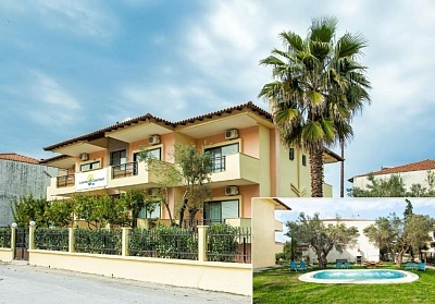 На 250м. от плажа в Lemon Garden Villa, Пефкохори, Гърция! 3+ нощувки на човек + паркинг в Касандра
