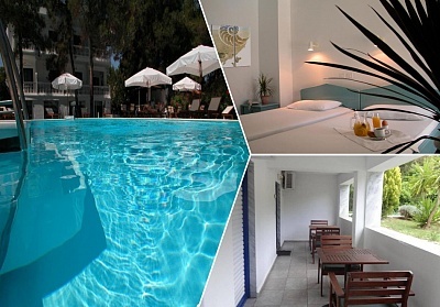 На 80м. от плажа на о. Тасос! Нощувка на човек със закуска + басейн в Kazaviti Hotel & Apartments***, Принос, Гърция