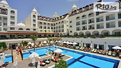 Почивка в Анталия, Турция! 7 нощувки на база All Inclusive в хотел Side Crown Serenity 5* + самолетен билет, летищни такси, багаж и трансфери, от Туристическа агенция Солвекс