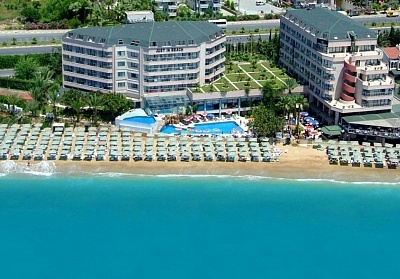  Почивка от август до октомври в ASKA JUST IN BEACH HOTEL 5*, Алания, Турция. Самолетен билет от София + 7 нощувки на човек на база All Inclusive! 