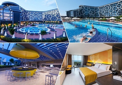 Почивка в Bosphorus Sorgun 5*, Сиде, Турция! Автобусен транспорт + 7 нощувки на база All Inclusive на човек + басейни. Дете до 6.99г. безплатно!