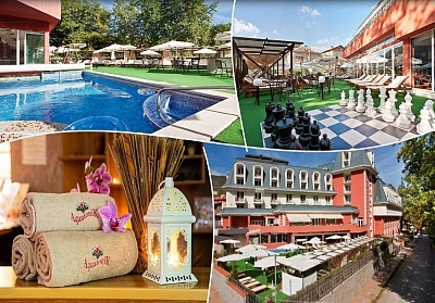  Почивка в хотел Акватоник****, Велинград! 1 или 2 нощувки на човек със закуски + външни и вътрешни минерални басейни и СПА пакет 