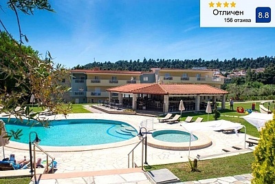 Почивка в Криопиги, Гърция: Нощувка със закуска за семейство в Alkion Hotel****