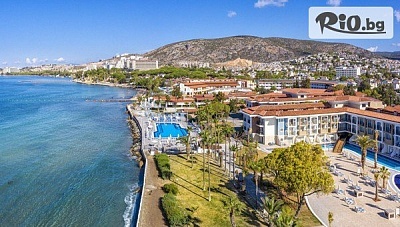 Почивка в Кушадасъ! 7 All Inclusive нощувки в Ephesia Holiday Beach Club 5* + БЕЗПЛАТНО за дете до 11г., частна плажна ивица, детски басейн, детски клуб, анимация и релакс зона