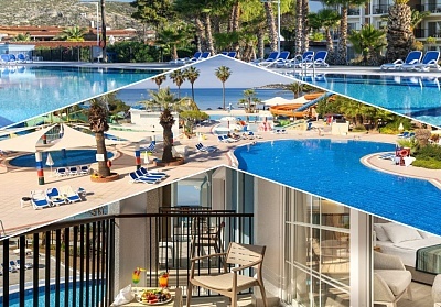  Почивка в Кушадасъ, Турция! 5 нощувки на човек на база Аll Inclusive в хотел EPHESIA HOLIDAY BEACH CLUB HV 5* + басейни, сауна и турска баня. Собствен транспорт! 