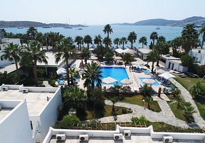 Почивка в NAGI BEACH HOTEL 3*, Бодрум, Турция. Чартърен полет от София + 7 нощувки на човек със закуски и вечери