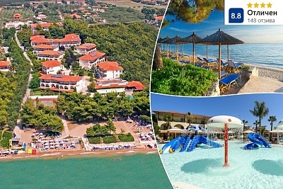 Почивка на първа линия в Неа Потидея, Гърция: All Inclusive или HB изхранване с безплатно дете до 12г.