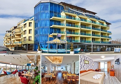 Почивка на първа линия в Поморие: Нощувка със закуска и термална зона в хотел Свети Свети Петър и Павел