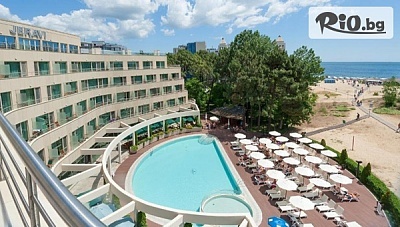 Почивка в Слънчев бряг на първа линия! All Inclusive нощувка + БЕЗПЛАТНО за дете до 13.99г + басейн, шезлонг и чадър, от Хотел Жерави 4*