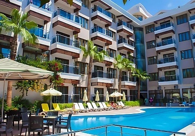  Почивка в SUN BEACH PARK HOTEL 4*, Сиде, Турция. Чартърен полет от София + 7 нощувки на човек на база All Inclusive! 