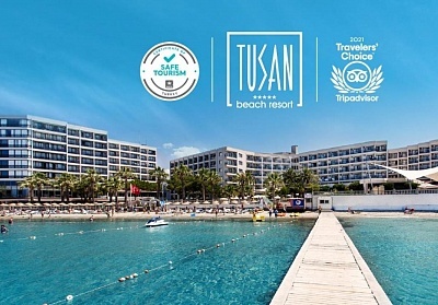  Почивка в TUSAN BEACH RESORT HOTEL 5*, Кушадасъ, Турция през август и септември 2021. Чартърен полет от София + 7 нощувки на човек на база Ultra All Inclusive! 