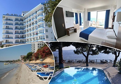 През Май в хотел Arora Hotel 4*, Кушадасъ! Автобусен транспорт + 7 нощувки на човек на база All inclusive + басейн и водна пързалка! Дете до 11.99 безплатно