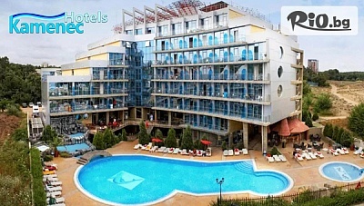 Ранни записвания за лятна почивка в Китен! Нощувка на база All Inclusive + басейн, чадър и шезлонг + Безплатно за дете до 12 г, от Хотел Каменец 4* на брега в живописния залив Атлиман