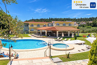 Ранни записвания за лято 2027 в Криопиги, Касандра, Гърция: Alkion Hotel**** с басейн