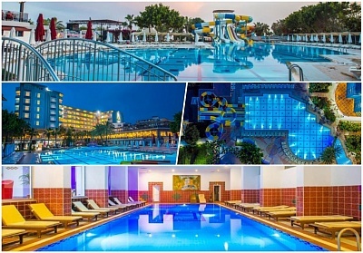  Ранни записвания за лято 2023г. в MERIDIA BEACH HOTEL 5*, Алания, Турция! Автобусен транспорт + 7 нощувки на човек на база All Inclusive! Дете до 12.99 г. безплатно! 