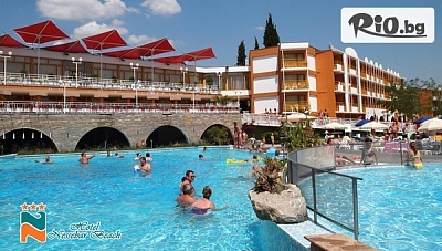 Ранни записвания за почивка на метри от плажа в Слънчев бряг! All Inclusive нощувка за до трима + басейн, чадър, шезлонг и за дете до 12.99 г. Безплатно, от Хотел Несебър Бийч