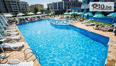 Ранни записвания за почивка в Слънчев бряг! 5 или 7 нощувки на база All Inclusive + басейн, шезлонг и чадър + Безплатно за дете до 12 г., от Хотел Бохеми