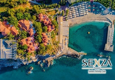  Ранни записвания за SENZA GARDEN HOLIDAY CLUB 5* на 1-ва линия в Алания, Турция! Полет от София + 7 нощувки на човек 