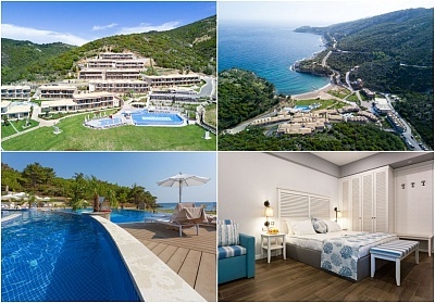  Ранни записвания в Thassos Grand Resort 5*, o. Тасос, Гърция! 2+ нощувки на човек със закуски и вечери + басейни! Две деца до 6г. БЕЗПЛАТНО! 