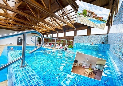 Релакс в село Баня със закуска, вечеря и минерален басейн в хотел Севън Сийзънс