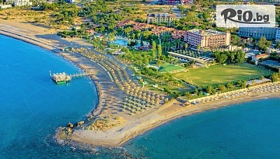 Самолетна почивка на първа линия в Алания! 7 All Inclusive нощувки в Justiniano Club Park Conti 5* + басейни и 2 водни пързалки, с полет от София или Варна, от Go2Holiday