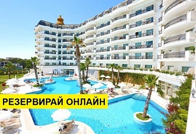 Самолетна почивка в Турция! 7 нощувки на човек на база Ultra all inclusive в HEAVEN BEACH RESORT & SPA 5*, Сиде, Турска ривиера с двупосочен чартърен полет​ от Варна