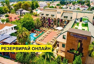 Самолетна почивка в Турция! 10 нощувки на човек на база All inclusive в Ambassador Plaza 0*, Кемер, Турска ривиера с двупосочен чартърен полет от София