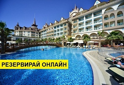 Самолетна почивка в Турция! 4 нощувки на човек на база All inclusive в Side Crown Palace 0*, Сиде, Турска ривиера с двупосочен чартърен полет от Варна
