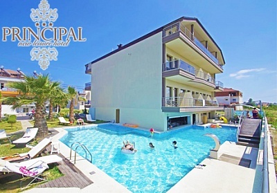  Семейна почивка в Паралия Катерини, Гърция! Нощувка със закуска за четирима + басейн в хотел Principal 