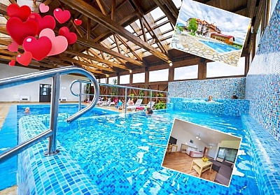 Свети Валентин в село Баня край Банско: 2 нощувки със закуски и вечеря