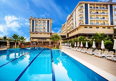  Ultra All Inclusive + аквапарк в DIZALYA PALM GARDEN 5*, Алания, Турция! Чартърен полет от София + 7 нощувки на човек 