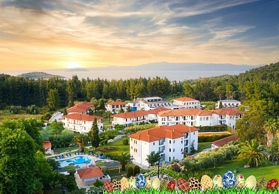 Великден в Chrousso Village 4*, Палиури, Гърция! 3 нощувки на човек със закуски, обеди и вечери + Великденски обяд с музика
