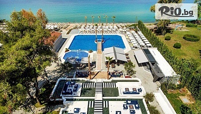 Великден в Халкидики, Касандра на първа линия! 3 Ultra All Inclusive нощувки с Великденска програма в Potidea Palace 4* + шезлонг и чадър на плажа, басейн и СПА, от Солвекс