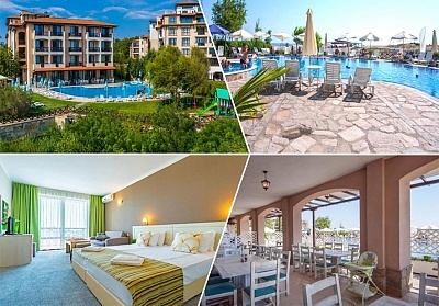 Юни на ПЪРВА линия, плаж Оазис Бийч, Лозенец! Нощувка на човек на база All Inclusive + басейн в хотел Оазис дел Маре. Дете до 11.99г - безплатно!