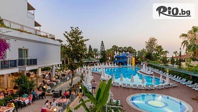 5-звездна изгодна самолетна почивка на първа линия в Алания! 7 Ultra All Inclusive нощувки в Holiday Park Resort 5* + 2 открити басейна и 3 водни пързалки, с полет от София