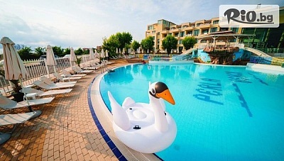 4-звездна почивка в Приморско! Нощувка на база All Inclusive + 3 външни басейна, чадъри и шезлонги, детска площадка и Безплатно настаняване на дете до 11.99г., от Хотел Перла Бийч I на 20м. от Северния плаж